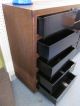 Custom Made Stained Oak Cabinet With Black Bakelite Drawers C1950 1900-1950 photo 3