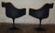 Pair Of Signed Knoll Arm Chair Green Black Mid Century Eames Vintage Knoll Mid-Century Modernism photo 2