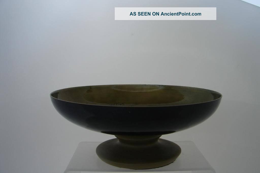 Mid - Century Sascha Brastoff Green Compote W/ Blue Florals Mid-Century Modernism photo