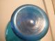 Mid Century Modern Blue Art Glass Hollow Based Compote Mid-Century Modernism photo 2