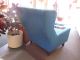 Great All Selig High - Back Blue/green Lounge Chair C1960s Post-1950 photo 3