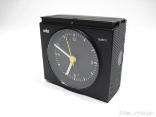Vintage 1970s Braun Quartz Alarm Clock 4821 Ab 21/s Rams Lubs Germany Modernist photo