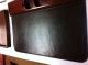 Dyrlund Danish Leather Writing Pad W/ Rosewood Organizer & Rosewood Letter Tray Mid-Century Modernism photo 4