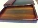 Dyrlund Danish Leather Writing Pad W/ Rosewood Organizer & Rosewood Letter Tray Mid-Century Modernism photo 7