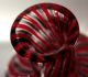 Salviati Glass Vase Mid - Century Murano Art Bottle Italy Twisted Red - Grey Mid-Century Modernism photo 2