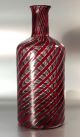 Salviati Glass Vase Mid - Century Murano Art Bottle Italy Twisted Red - Grey Mid-Century Modernism photo 7