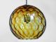 60s Bubble Pendant Hanging Lamp Honeycomb Amber Glass Mid - Century Modernism Lamps photo 1