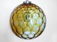 60s Bubble Pendant Hanging Lamp Honeycomb Amber Glass Mid - Century Modernism Lamps photo 2