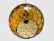 60s Bubble Pendant Hanging Lamp Honeycomb Amber Glass Mid - Century Modernism Lamps photo 3