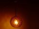 60s Bubble Pendant Hanging Lamp Honeycomb Amber Glass Mid - Century Modernism Lamps photo 4