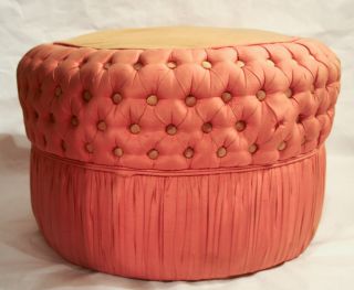 Vintage And Fabulous Pouf,  Ottoman Or Upholstered Foot Stool photo
