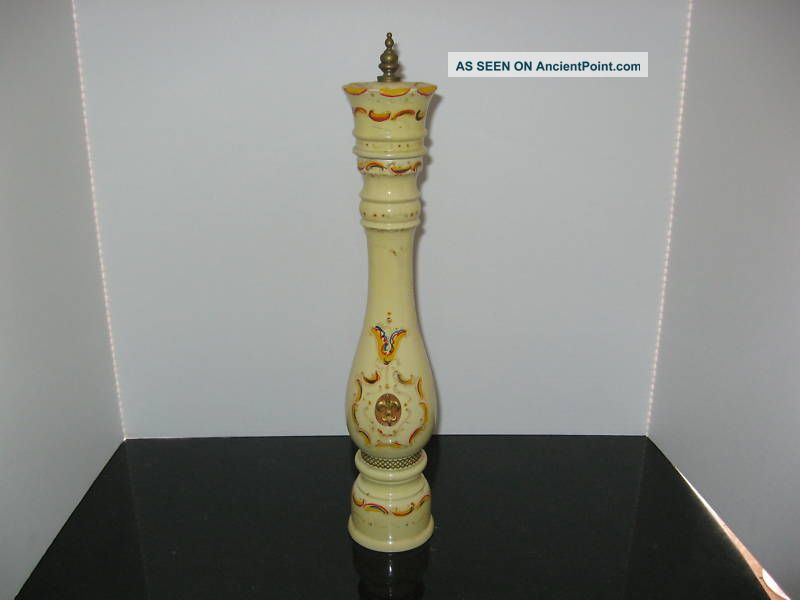 Huge Hand Painted Highly Detailed Wooden Peppermill Mid-Century Modernism photo