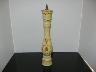 Huge Hand Painted Highly Detailed Wooden Peppermill photo