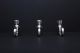 Set Of Three Silverplated Candle Holders Mexico Silver Silversmith Era Unmarked Mid-Century Modernism photo 3