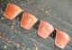 Set Of 4 Eames Herman Miller Side Shell Fiberglass Chair Seats Tangerine 1960s Mid-Century Modernism photo 5