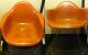 Eames Herman Miller Terracotta Red Orange Salmon Fiberglass Shell Chair Armchair Mid-Century Modernism photo 1
