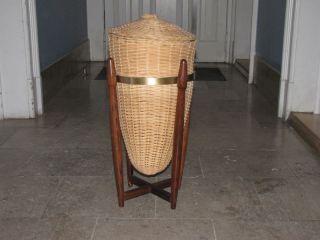 Danish Modern Rosewood Waste Basket photo