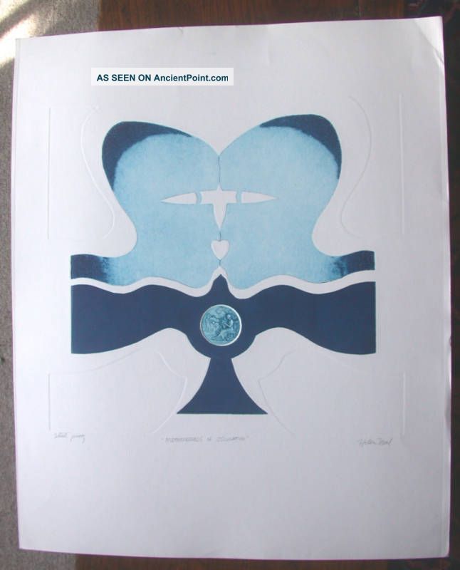 Helen Neil Litho,  A/p Metamorphosis Of Osculation 1970s Mid-Century Modernism photo