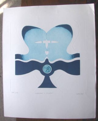 Helen Neil Litho,  A/p Metamorphosis Of Osculation 1970s photo