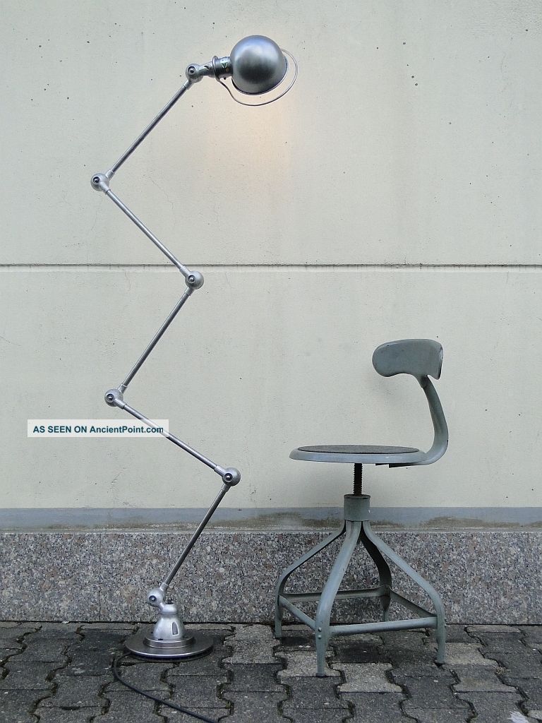 Jielde French Industrial 5 Arms Desk Floor Lamp Brushed Mid-Century Modernism photo