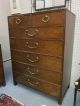 Walnut & Mahogany Henredon 7 - Drawer Highboy Dresser C1950s 1900-1950 photo 1