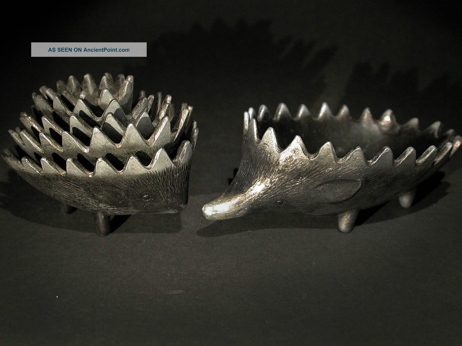Wonderful Set Of 6 Stacking Hedgehog Ashtrays Design After Walter Bosse 1960s Mid-Century Modernism photo