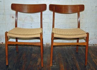 2 Set Of Two Han Wegner Signed Chairs Danish Midcentury Eames Knoll Danish Best photo
