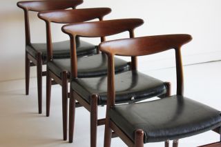 Mid Century Hans Wegner Teak Dining Chairs For C M Madsens Fabriken Haarby photo