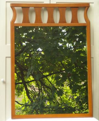 Large Mirror With Sculpted Slat Frame photo