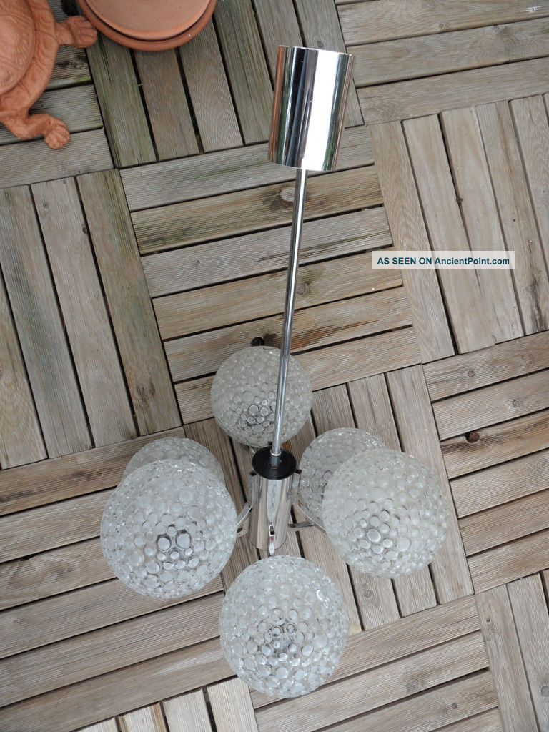 1960´s 6 Balls Bubble Pendant Ceiling Lamp Orbit Lamp Mid-Century Modernism photo