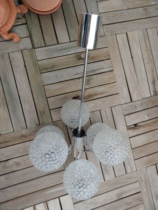 1960´s 6 Balls Bubble Pendant Ceiling Lamp Orbit Lamp photo