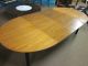 Baker Walnut Oval Extension Table With Ebonized Clover Shaped Legs C1960 Post-1950 photo 1