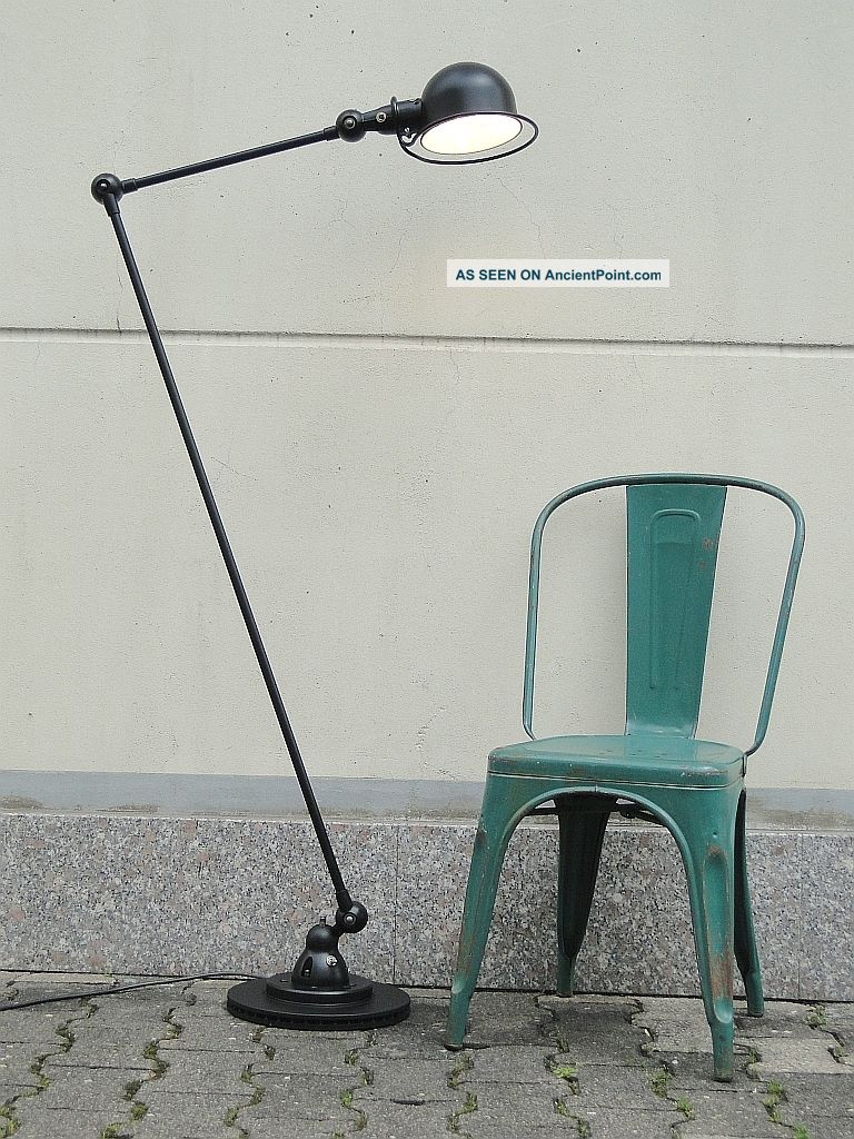 Jielde French Industrial 2arms Desk Floor Reading Lamp Matt Black Mid-Century Modernism photo