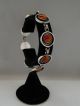 Fine Handcrafted European Sterling Silver & Natural Amber Bracelet Mid-Century Modernism photo 2