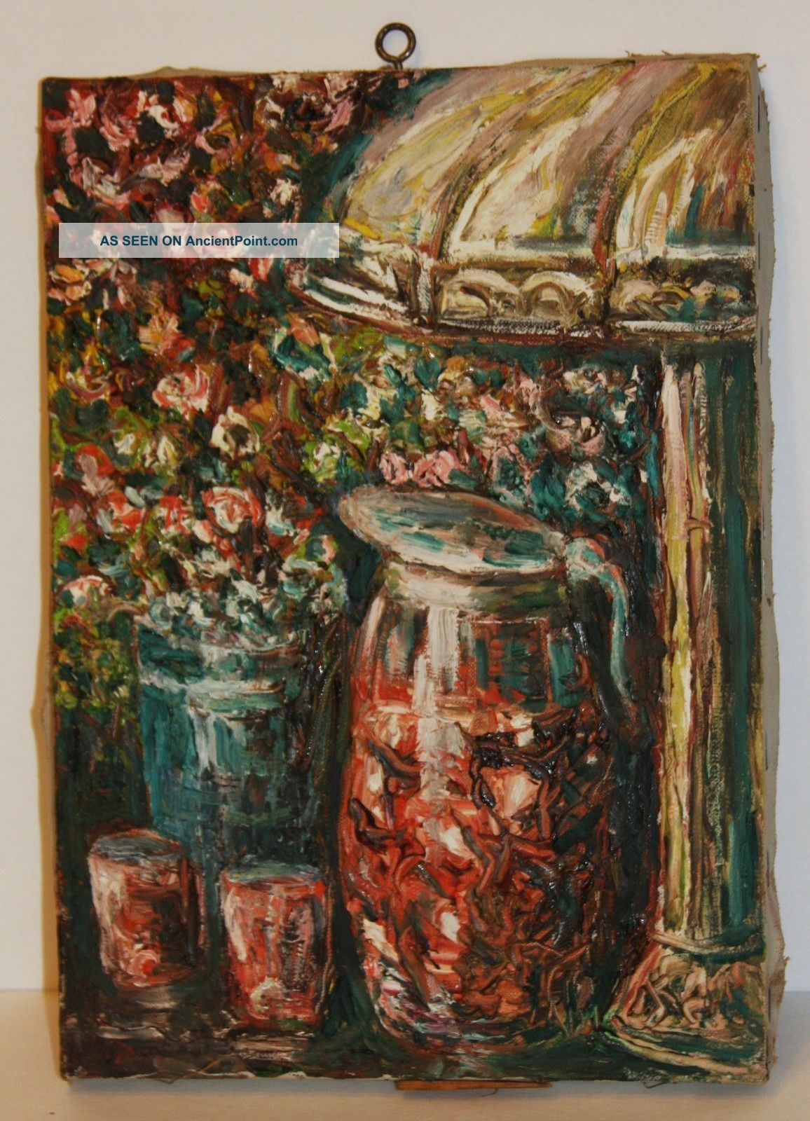 Roy S Fox 1953; Modernism Oil Of Tiffany Lamp,  Pitcher Mid-Century Modernism photo