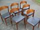 6 Danish Teak Curved Back Chairs (possible Frem Rojle Mid-Century Modernism photo 2