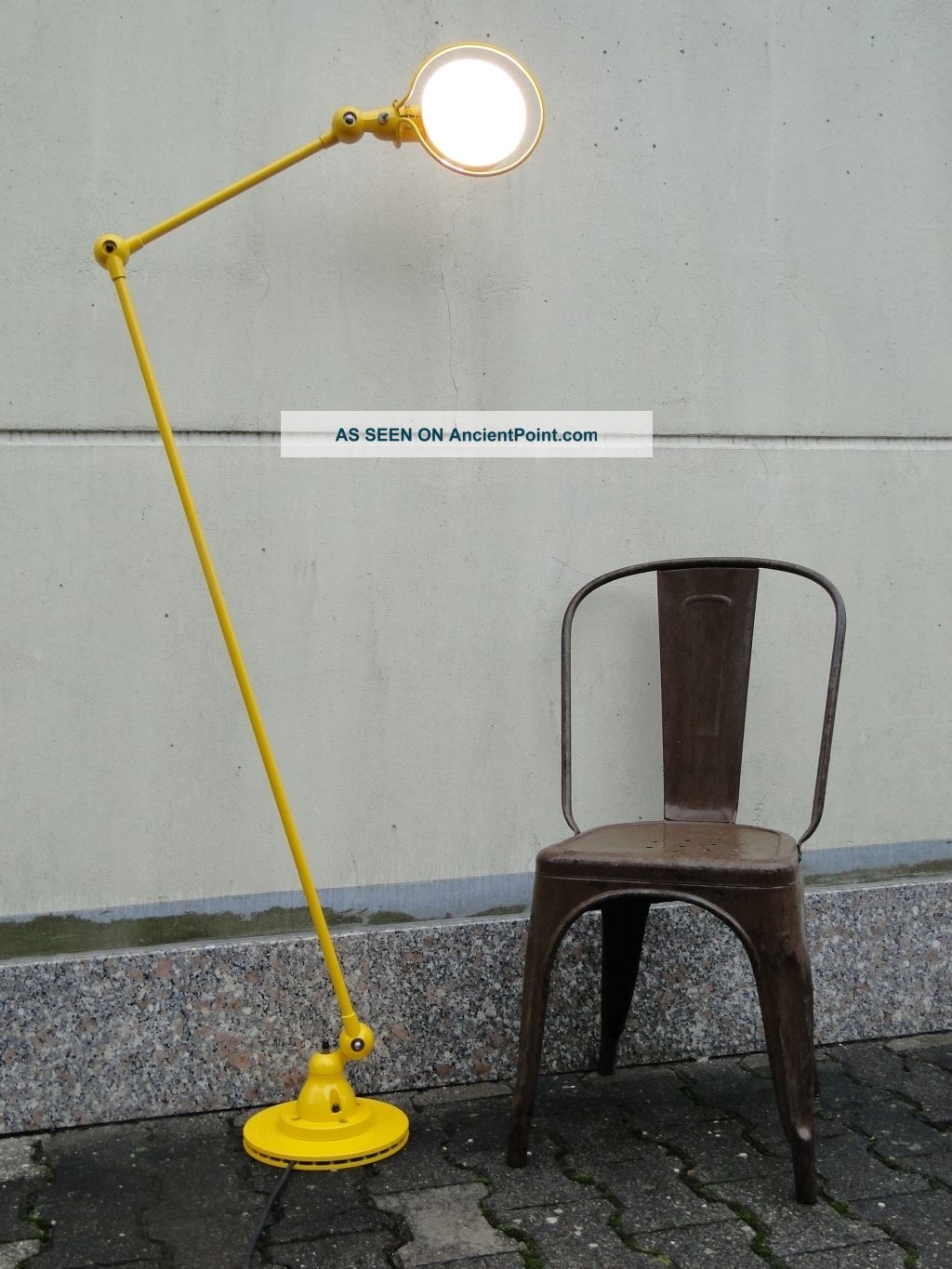 Jielde French Industrial 2arms Desk Floor Reading Lamp Yellow Mid-Century Modernism photo