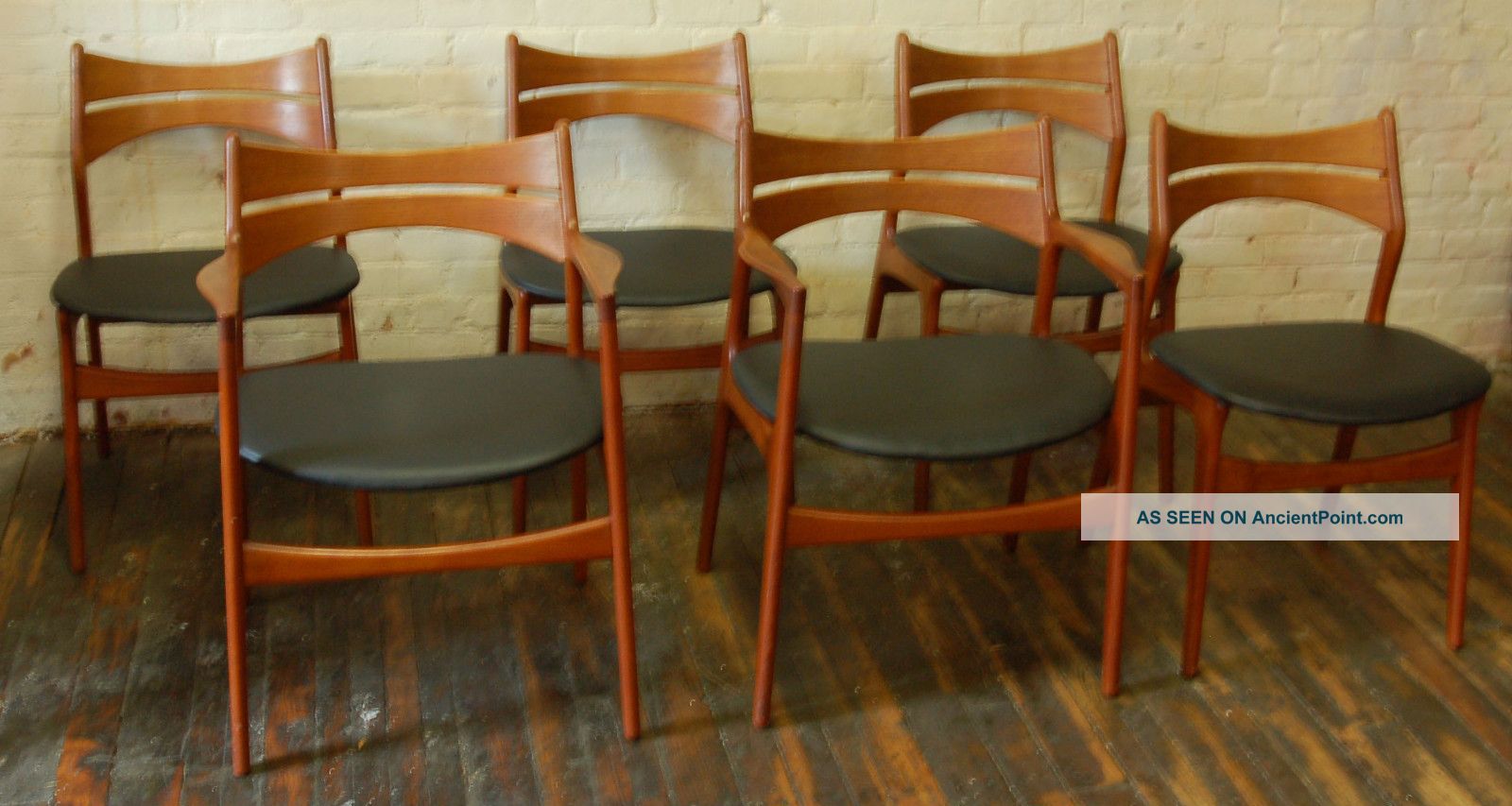 Erik Buck Set Of Six 6 Dining Chairs Christensens Mobelfabrik Eames Knoll Danish Mid-Century Modernism photo