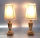 A Pair Of Sciolari Gilt Table Lamps Silk Shades Hollywood Regency Style 1950s Mid-Century Modernism photo 9