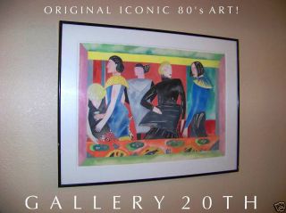 Epic 80s Wall Art Painting Nagel Glamour Models Duran Duran Miami Vice photo