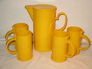 Yellow Lidded / Handled Pitcher Only Dansk Gourmet Designs Gunnar Cyren photo