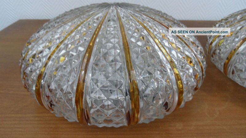 1960´s Pair Wall / Ceiling Lamp Flushmounts 85 Mid-Century Modernism photo