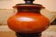 Mid Century Modern Chinese Signed Terracote Porcelain Ceramic Walnut Brass Lamp Mid-Century Modernism photo 4