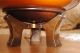 Mid Century Modern Chinese Signed Terracote Porcelain Ceramic Walnut Brass Lamp Mid-Century Modernism photo 8