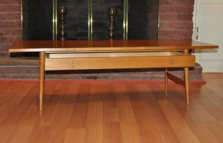 Paul Mccobb Planner Group Coffee Table With Drawer photo