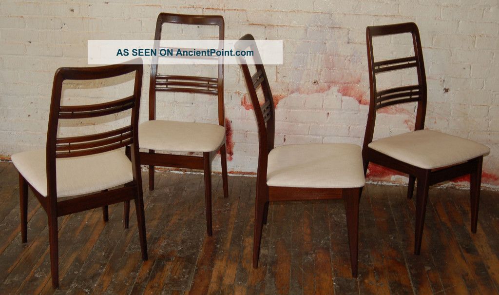 Set Of Four Maurice Villency Refinshed / Reupholstered Side Chair 4 Eames Knoll Mid-Century Modernism photo