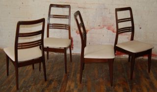 Set Of Four Maurice Villency Refinshed / Reupholstered Side Chair 4 Eames Knoll photo