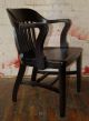 Sculptural Desk Armchair Refinshed Black Lacquer Midcentury Eames Military Knoll Mid-Century Modernism photo 2