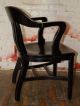 Sculptural Desk Armchair Refinshed Black Lacquer Midcentury Eames Military Knoll Mid-Century Modernism photo 3
