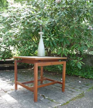 1960s Jens Risom Floating Top Square End Table Eames Era Danish Modern photo